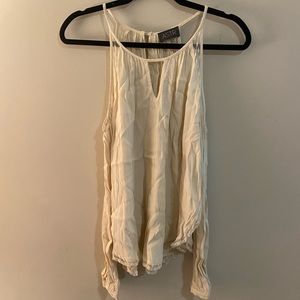 Astr cream off the shoulder long sleeve top